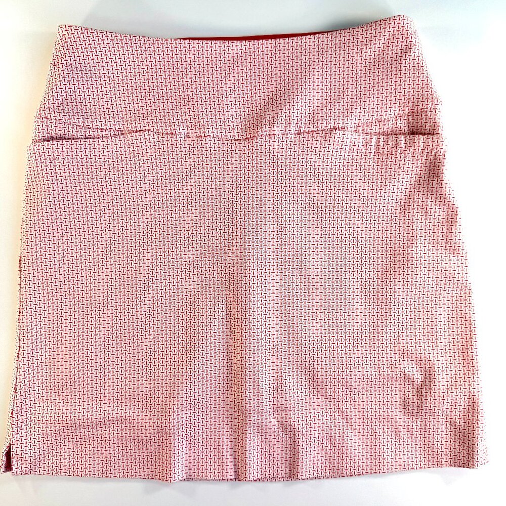 SC & Co Women's Orange  Geometric Golf Skort Pockets Tummy Control - Small